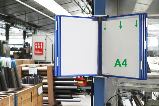 Tarifold metalen wand zichtpanelensysteem, A4, 10 zichtpanelen
