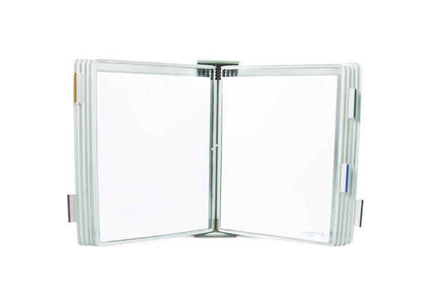 Expositor de pared metálico Tarifold, A4, 10 fundas