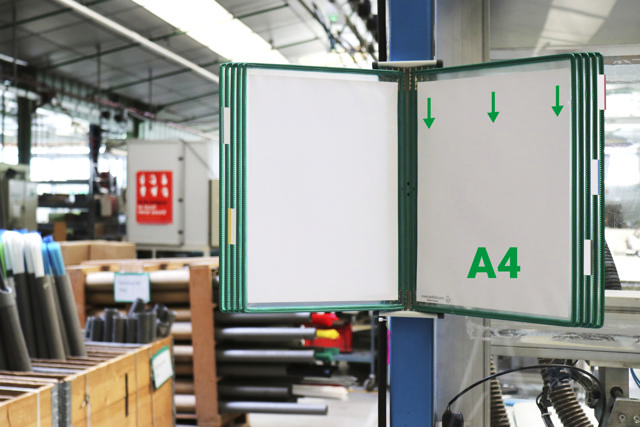 Tarifold metallväggdokumentdisplaysystem, A4, 10 fickor