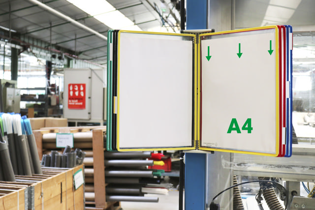 Tarifold Metal Wall Document Display System, A4, 10 Pockets
