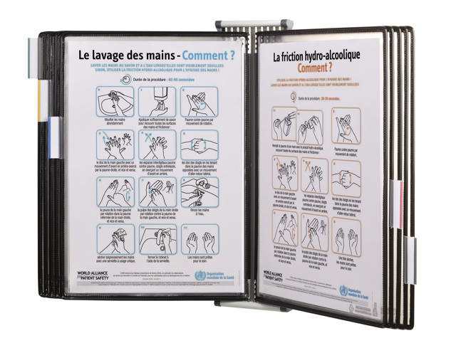 Tarifold Antimicrobial Wall Document Display System, A4, 10 Pockets