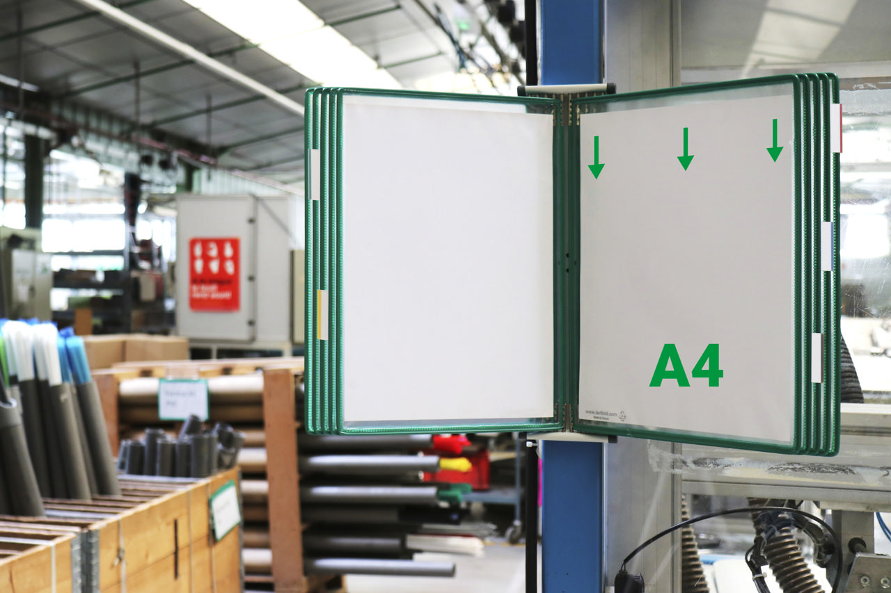 Expositor de pared magnético Tarifold, A4, 10 fundas