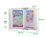 Tarifold antimicrobiële magnetische wand zichtpanelensysteem, A4, 10 zichtpanelen