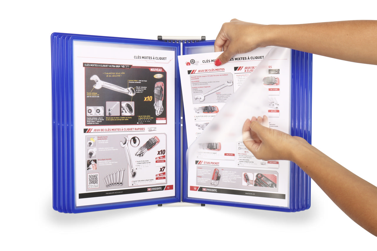 Easy Load Väggdokumentvisningssystem, A4, 10 PP-fickor