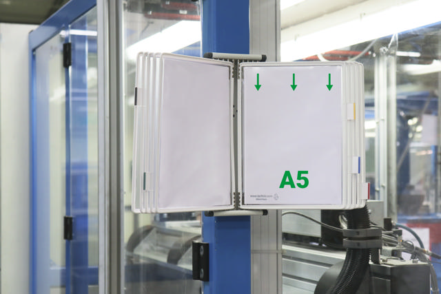 Tarifold metalen wand zichtpanelensysteem, A5, 10 zichtpanelen