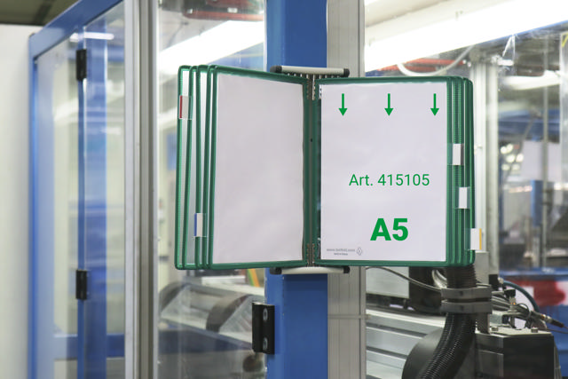 Tarifold metalen wand zichtpanelensysteem, A5, 10 zichtpanelen