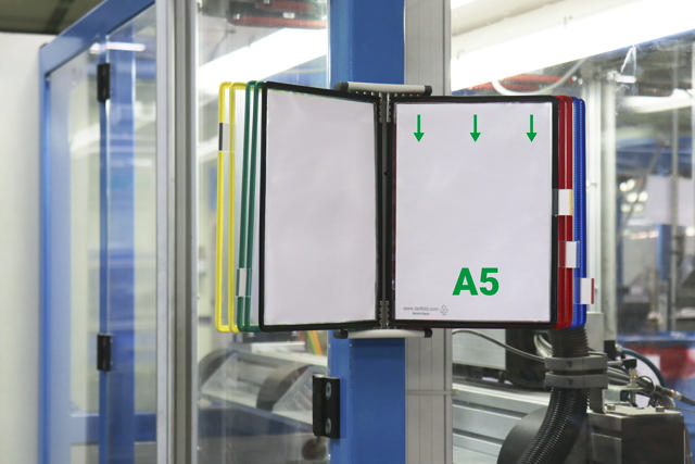 Expositor de pared metálico Tarifold, A5, 10 fundas