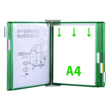 Tarifold metalen wand zichtpanelensysteem uitbreidingsset, A4, 10 zichtpanelen