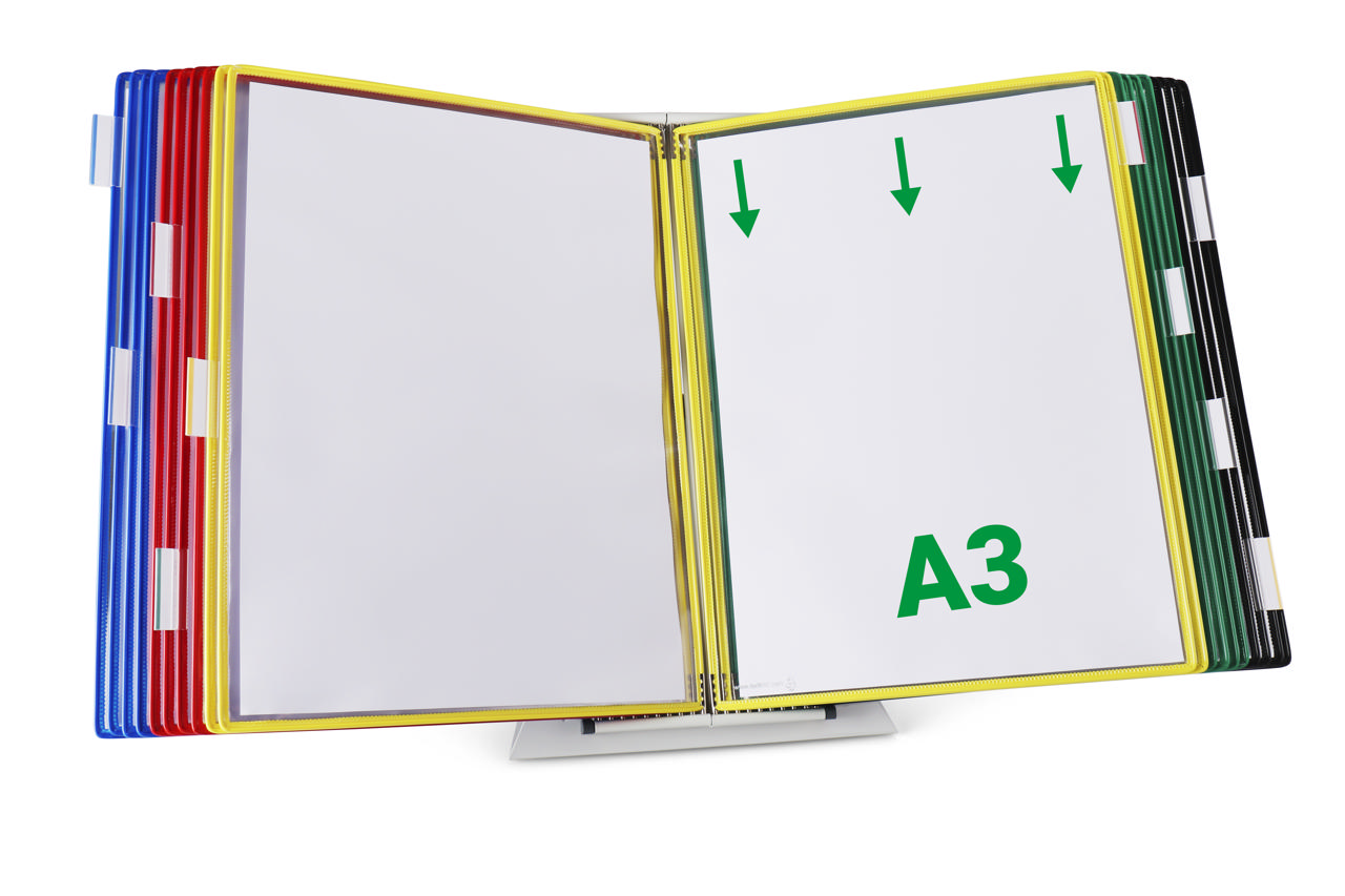 Tarifold metalen bureau zichtpanelensysteem, A3, 20 zichtpanelen