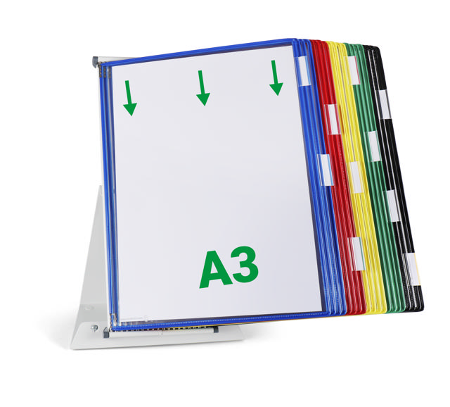 Tarifold metallbord dokumentvisningssystem, A3, 20 fickor