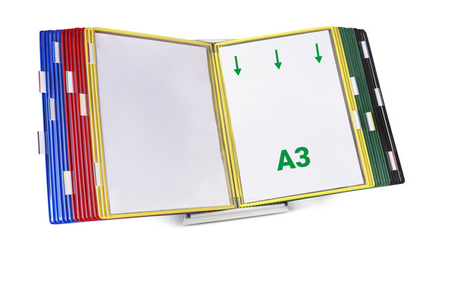 Tarifold metallbord dokumentvisningssystem, A3, 30 fickor