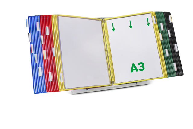 Tarifold metallbord dokumentvisningssystem, A3, 40 fickor