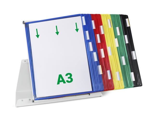 Tarifold metallbord dokumentvisningssystem, A3, 40 fickor