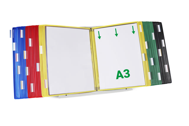 Tarifold metalen bureau zichtpanelensysteem, A3, 50 zichtpanelen