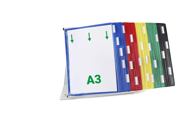 Tarifold metalen bureau zichtpanelensysteem, A3, 50 zichtpanelen