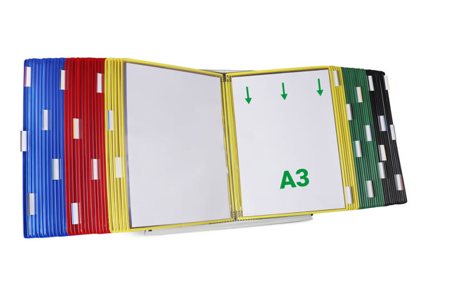 Tarifold metallbord dokumentvisningssystem, A3, 60 fickor