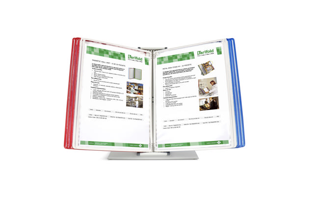 Tarifold Metal Desk Document Display System, A4, 10 Pockets, FR/UK/NL/CZ Colours