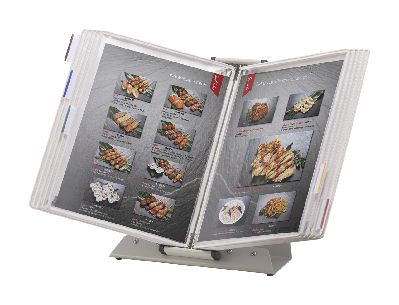 Tarifold antimicrobiële bureau zichtpanelensysteem, A4, 10 zichtpanelen