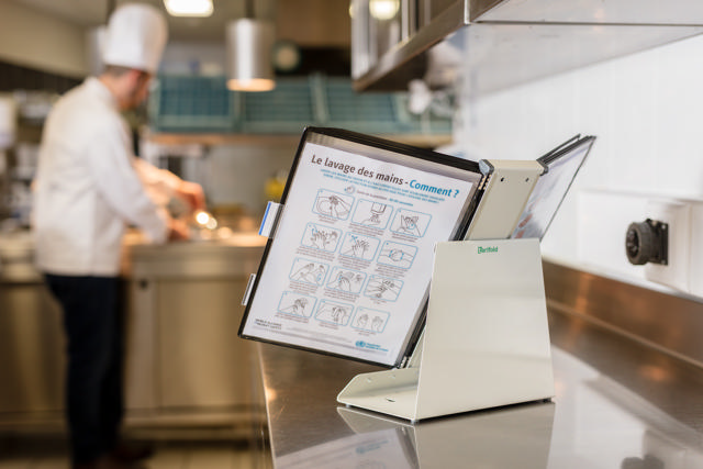 Tarifold antimicrobiële bureau zichtpanelensysteem, A4, 10 zichtpanelen