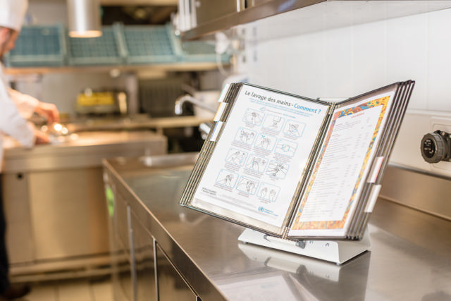 Tarifold antimicrobiële bureau zichtpanelensysteem, A4, 10 zichtpanelen