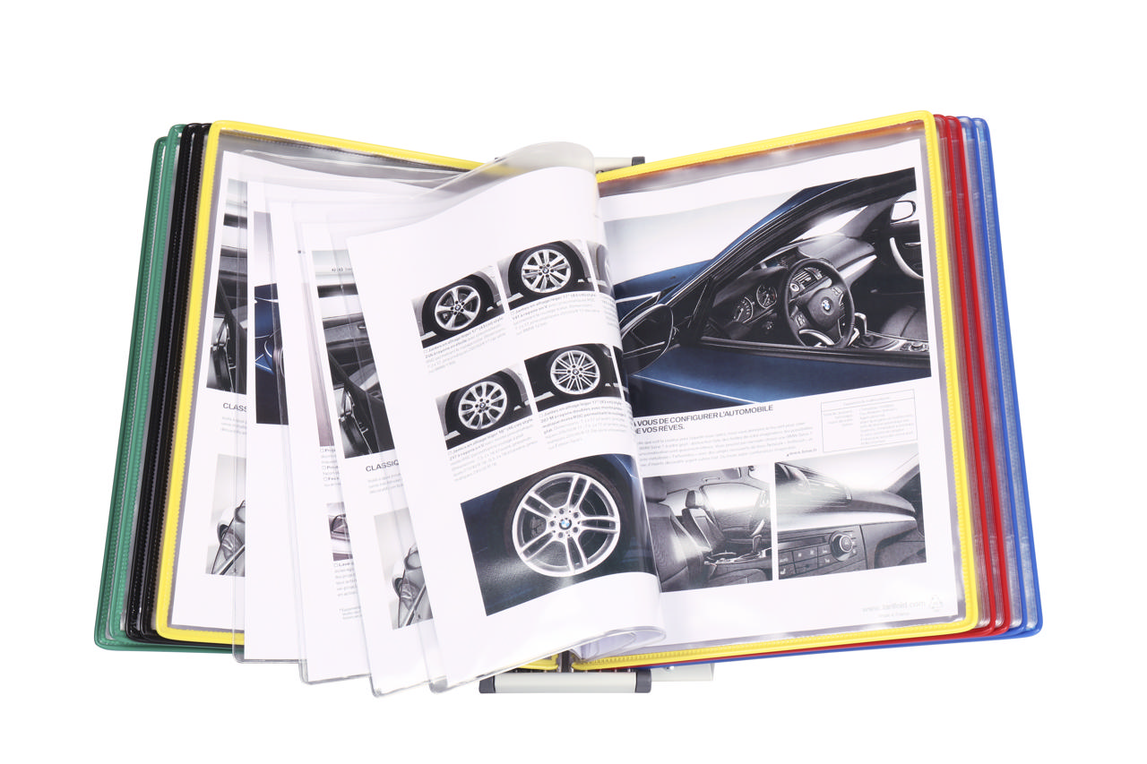 Tarifold Metalldokumentdisplay för skrivbord, A4, 10 FoldFive fickor