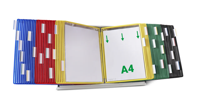 Tarifold metalen bureaustandaard informatie zichtpanelensysteem, A4, 60 zichtpanelen