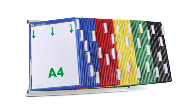 Tarifold metalen bureaustandaard informatie zichtpanelensysteem, A4, 60 zichtpanelen