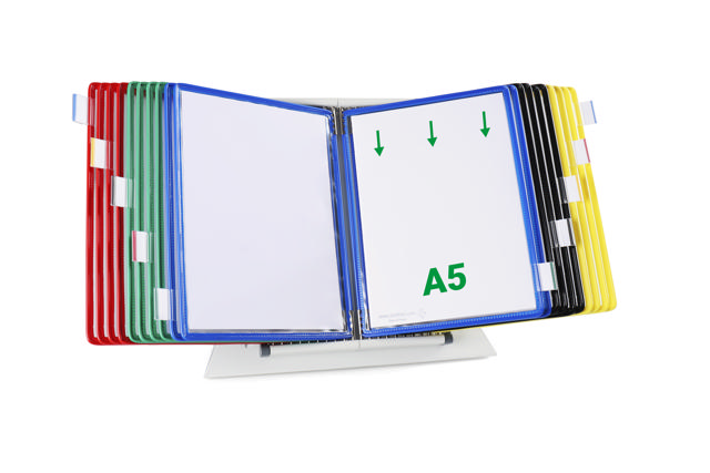 Tarifold metallbord dokumentvisningssystem, A5, 20 fickor