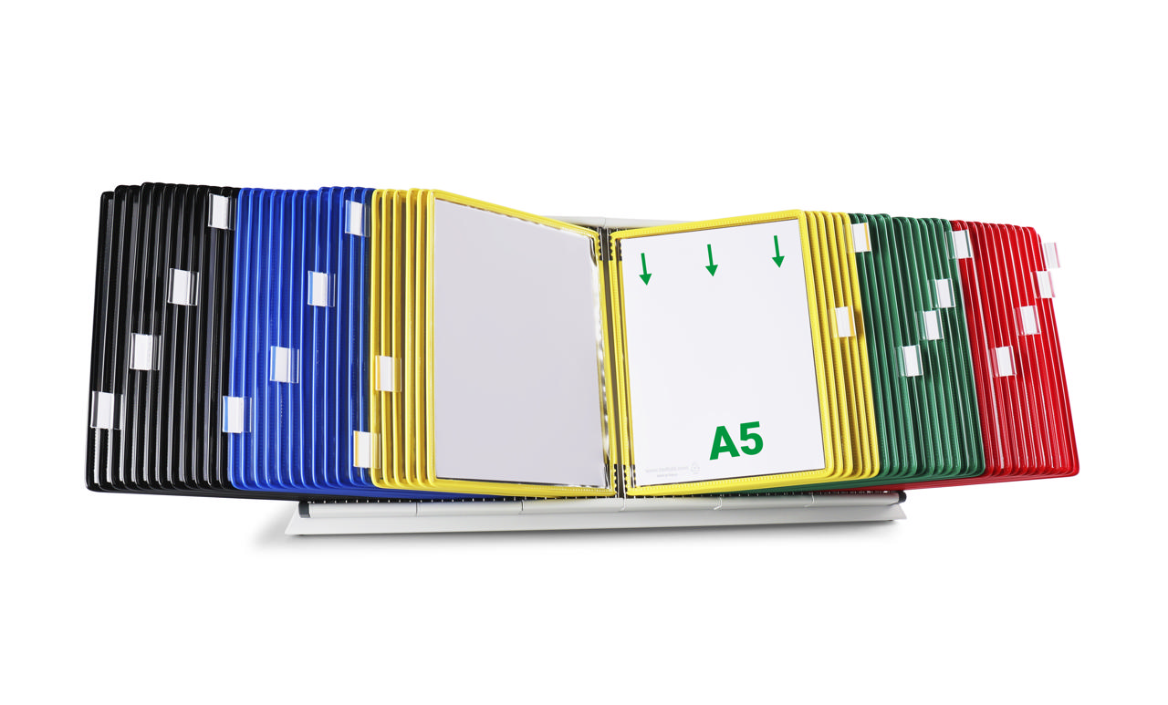Tarifold metalen bureau zichtpanelensysteem, A5, 60 zichtpanelen