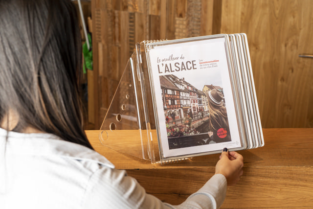 Acrylic Desk Document Display System, A4, 8 Pockets