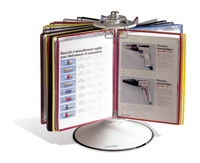 Tarifold Metal Rotary Document Display System, A4, 50 Pockets 