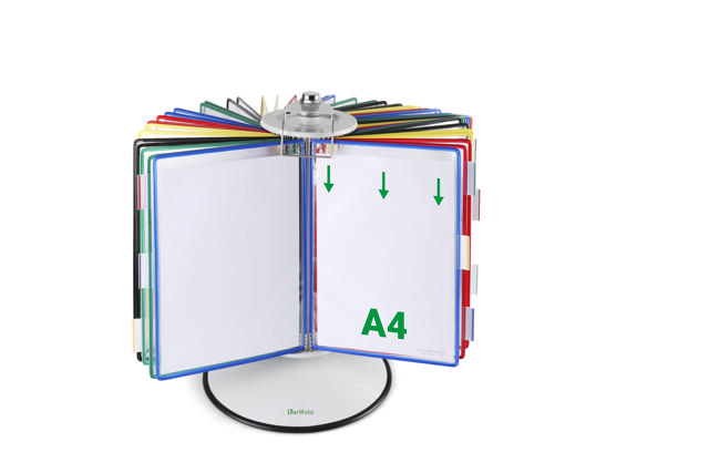 Tarifold Metal Rotary Document Display System, A4, 50 Pockets 