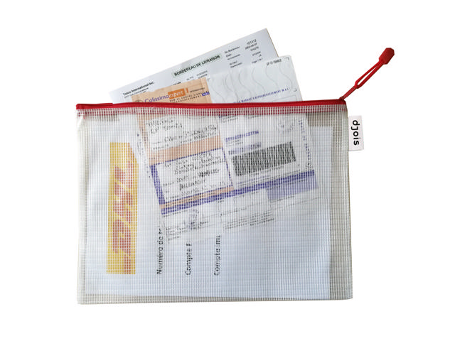 Zipper Storage Bags - A4 Size - Red