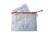 Zipper Storage Bags - A4 Size - Red