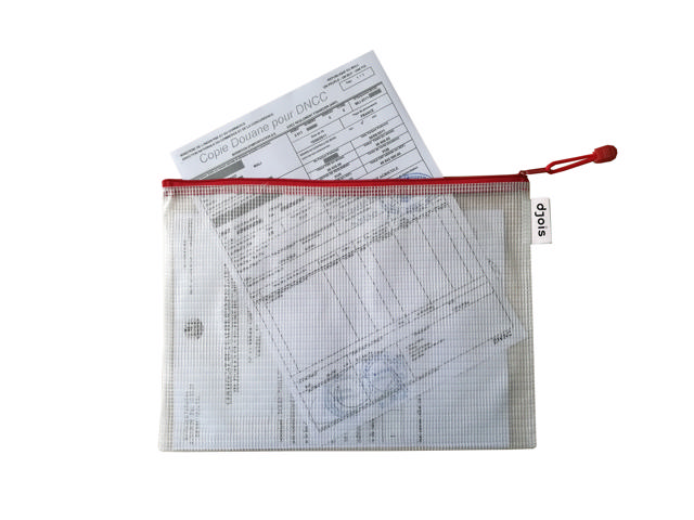 Zipper Storage Bags - A4 Size - Red