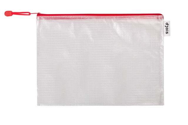 Zipper Storage Bags - A4 Size - Red