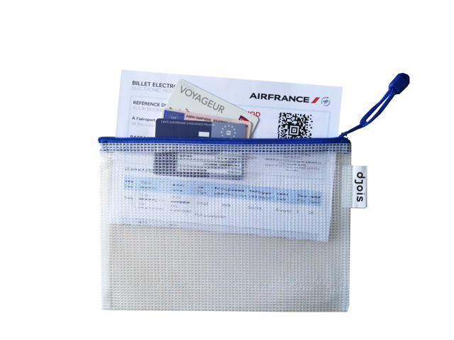 Zipper Storage Bags - A5 Size - Blue