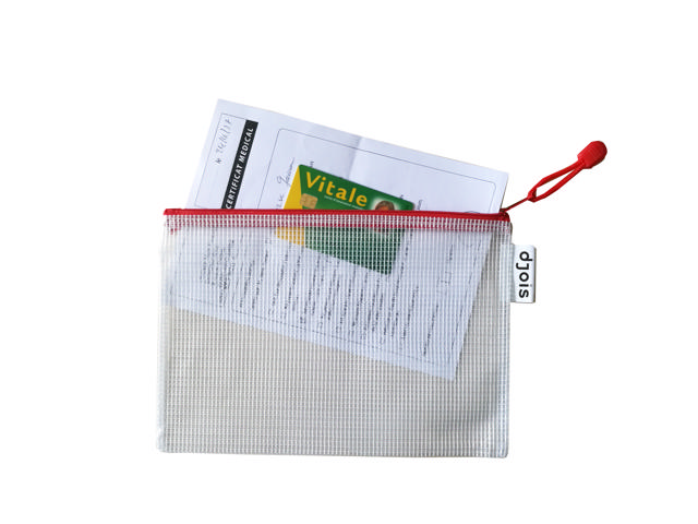 Zipper Storage Bags - A5 - Red
