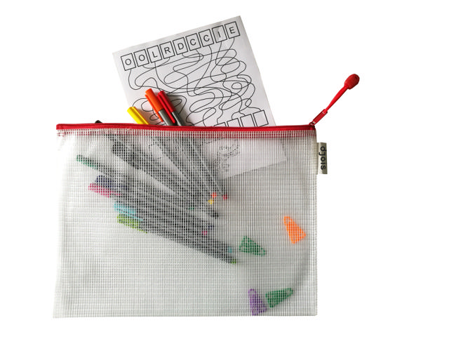 Zipper Storage Bags - A5 - Red