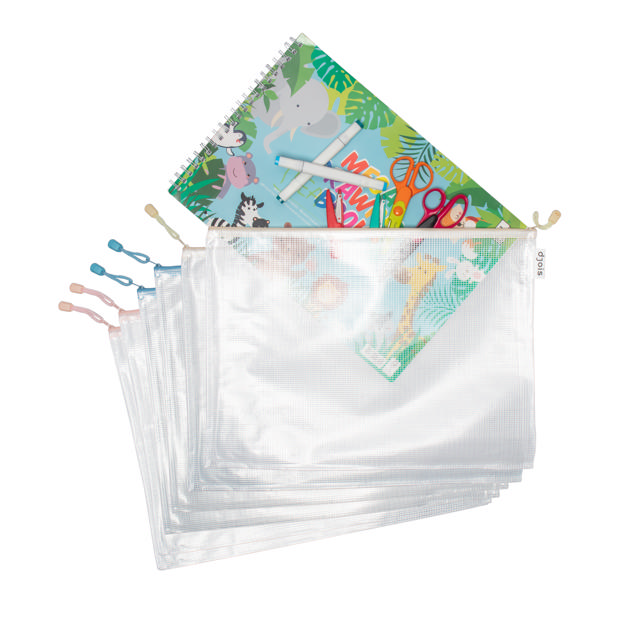 Förvaringsväska med dragkedja, pastellfärgad, A3