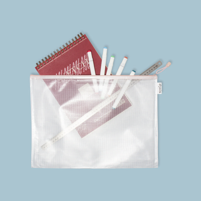 Förvaringsväska med dragkedja, pastellfärgad, A3