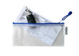 Zipper Storage Bags - Checkbook Size - Blue