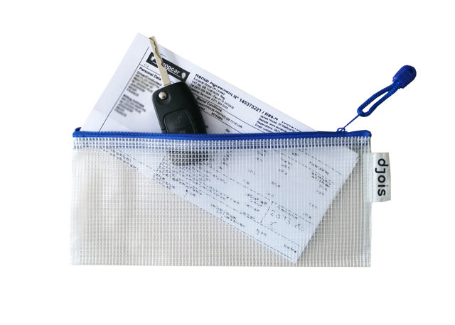 Zipper Storage Bags - Checkbook Size - Blue