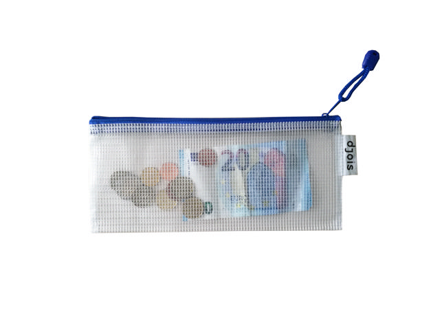 Zipper Storage Bags - Checkbook Size - Blue