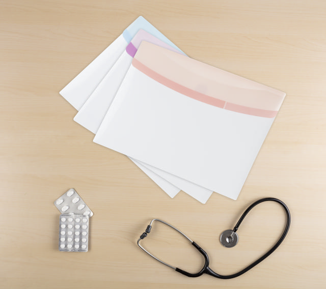 Färgglad drömkuvert, A4, liggandeformat