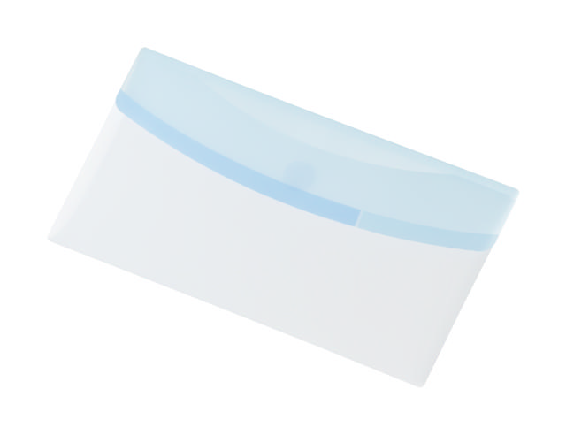 Färgglad drömkuvert, checkhäfte storlek, liggande format