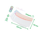 Färgglad drömkuvert, checkhäfte storlek, liggande format