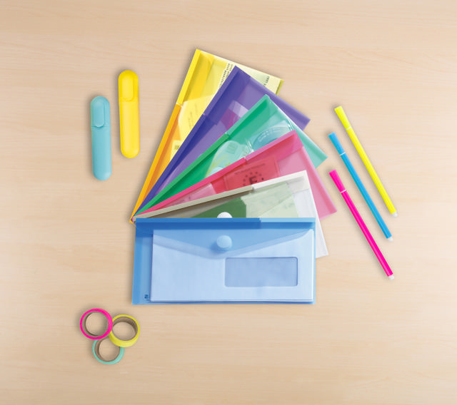 Färgsamling Kuvert, Checkhäfte Storlek, Liggande