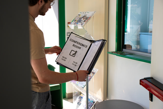 Tarifold Metal Floor Document Display System, A4, 10 pockets