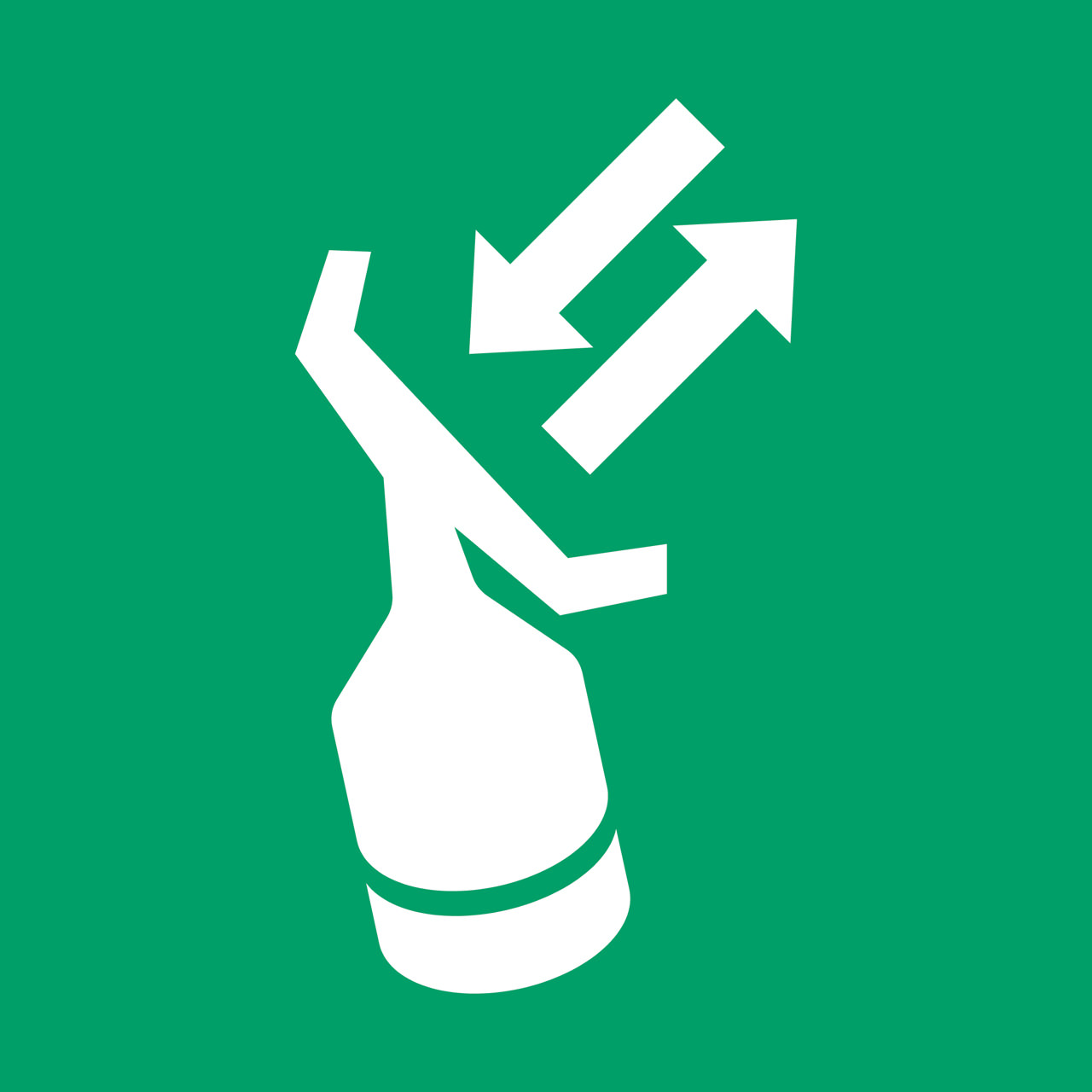 Turvallisuusmerkki haku- ja pelastuslähetin, 300 x 300 mm